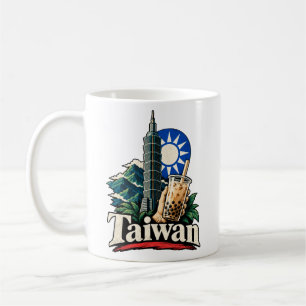 Taza De Café Antiguo Punto de Referencia Artístico de Viaje en