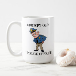 Taza De Café Antiguo y gruñón agente de policía