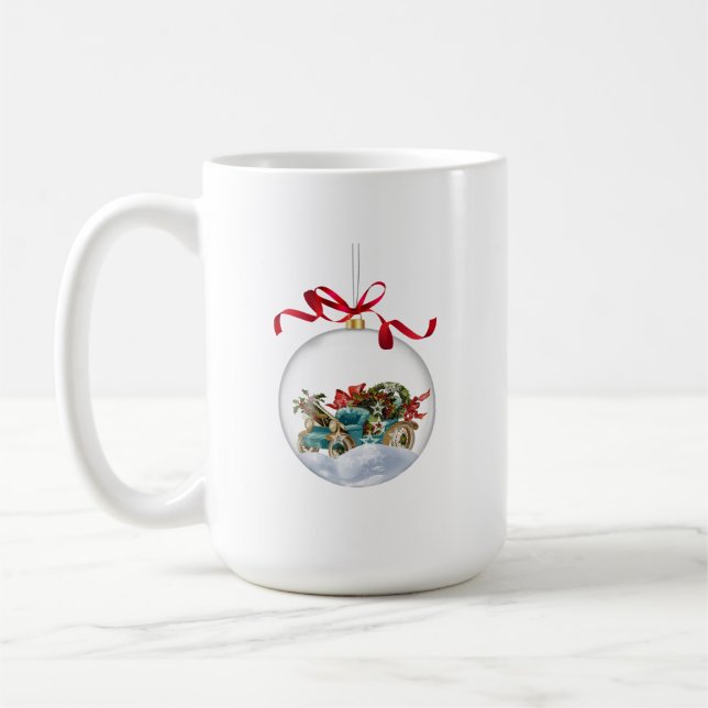 Taza De Café Antique Car in a Clear Christmas Bauble (Izquierda)