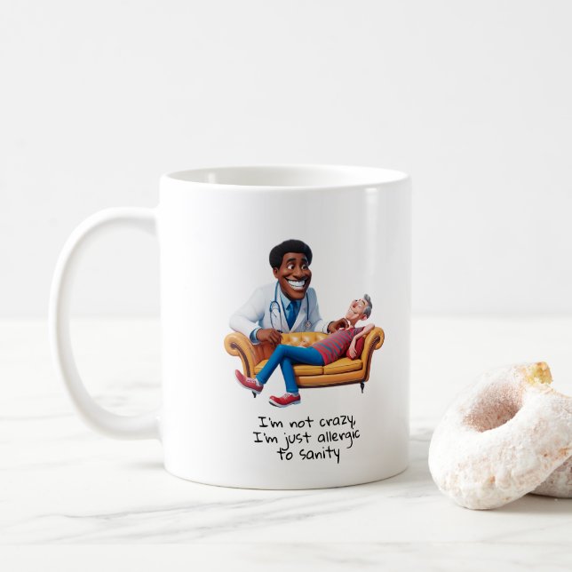 Taza De Café ANTISTRESS psychiatrist THERAPIST medical therapy (Con donut)
