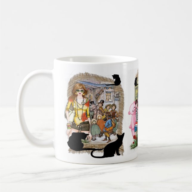 Taza De Café Anton Pieck - cantantes de carol Tank Top (Izquierda)