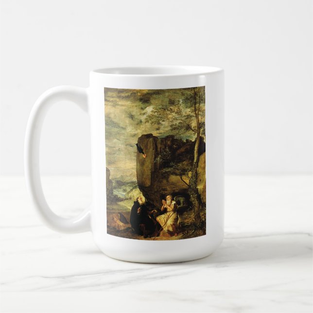 Taza De Café Antonio el Grande y Pablo de Tebas (Izquierda)