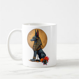 Taza De Café Anubis a la luz de la luna,
