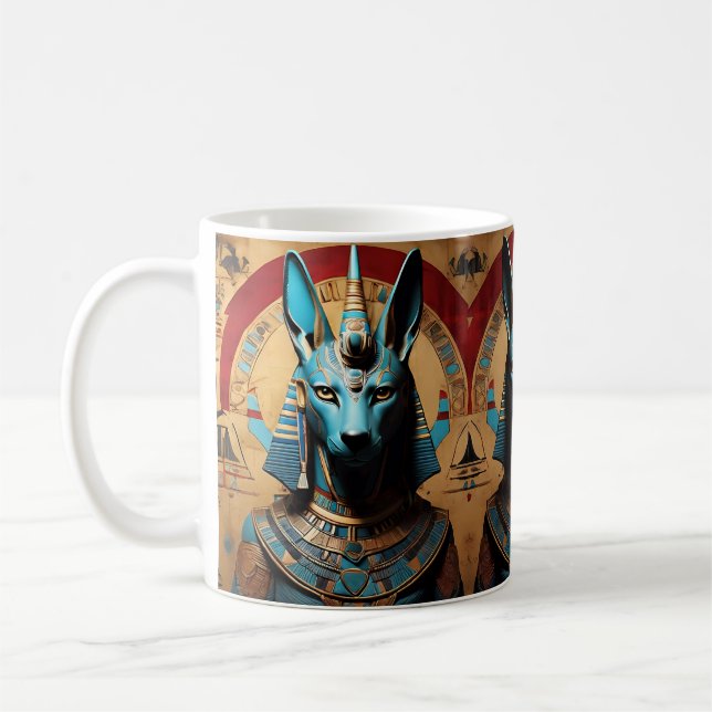 Taza De Café Anubis Dios yacal o hombre egipcio (Izquierda)