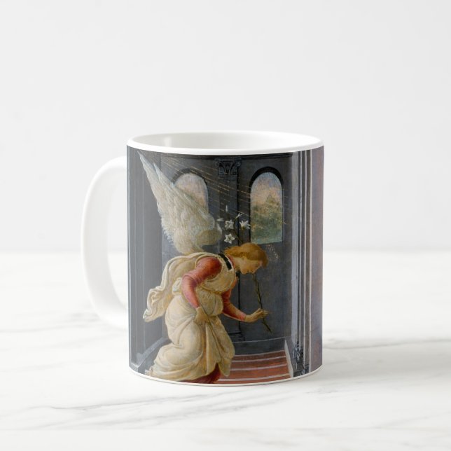 Taza De Café Anunciación de Sandro Botticelli (Anverso izquierdo)