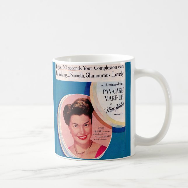Taza De Café Anuncio 1951 del maquillaje de Esther Williams (Derecha)