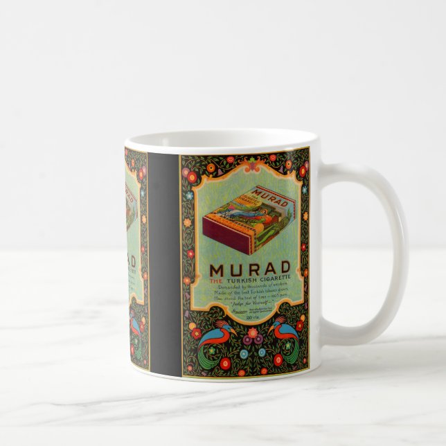 Taza De Café Anuncio de cigarrillos murad de los años 1920 (Derecha)