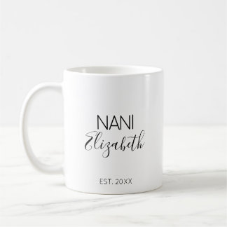 Taza De Café Anuncio de embarazo con nombre personalizado Nani