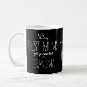 Taza De Café Anuncio de embarazo con rosa de arte fina rosa
