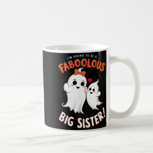 Taza De Café Anuncio de embarazo de hermana mayor Halloween Lin