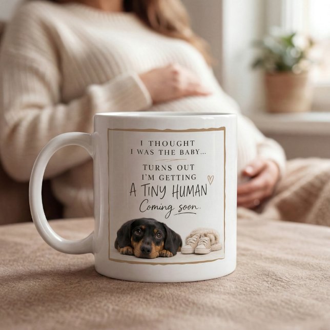 Taza De Café Anuncio de Embarazo de Perro (Subido por el creador)