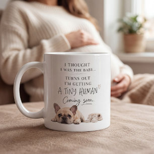 Taza De Café Anuncio de embarazo de perro Bulldog Francés