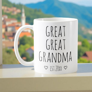 Taza De Café Anuncio de embarazo personalizado para bisabuela