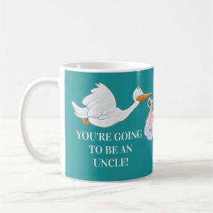 Taza De Café Anuncio de embarazo Tío Verde Cigüeña Bebé