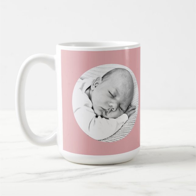 Taza De Café anuncio de nacimiento de bebé (Izquierda)