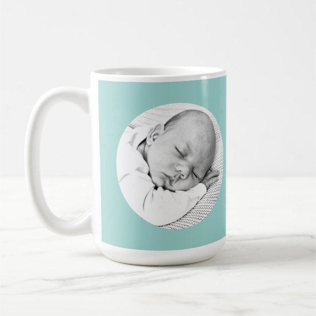 Taza De Café anuncio de nacimiento de bebé (Izquierda)