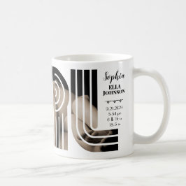 Taza De Café Anuncio de nacimiento de bebé "CHICA" personalizad