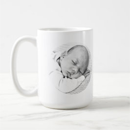 Taza De Café anuncio de nacimiento de bebe unisex blanco