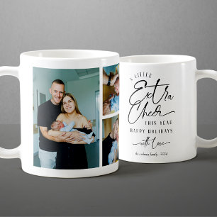 Taza De Café Anuncio de Nacimiento del Bebé de Navidad Collage