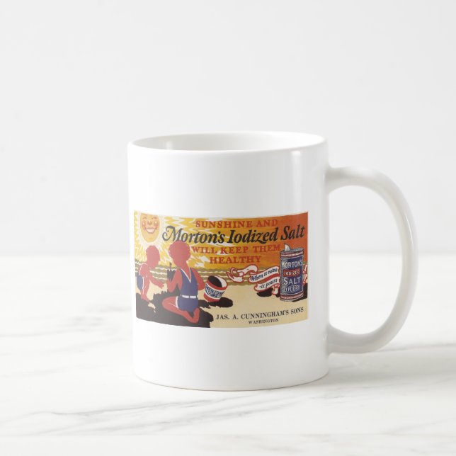 Taza De Café Anuncio de sal yodada de Morton (Derecha)