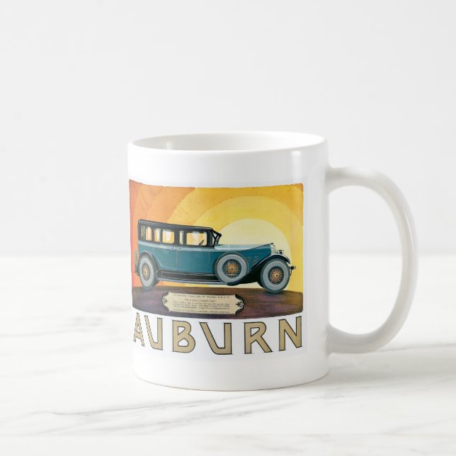 Taza De Café Anuncio de Sunburst de Auburn Motors (Derecha)