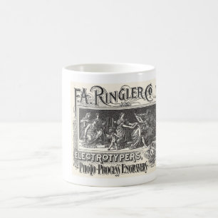 TAZA DE CAFÉ ANUNCIO DE VINTAGE FOTOENGRAVERS