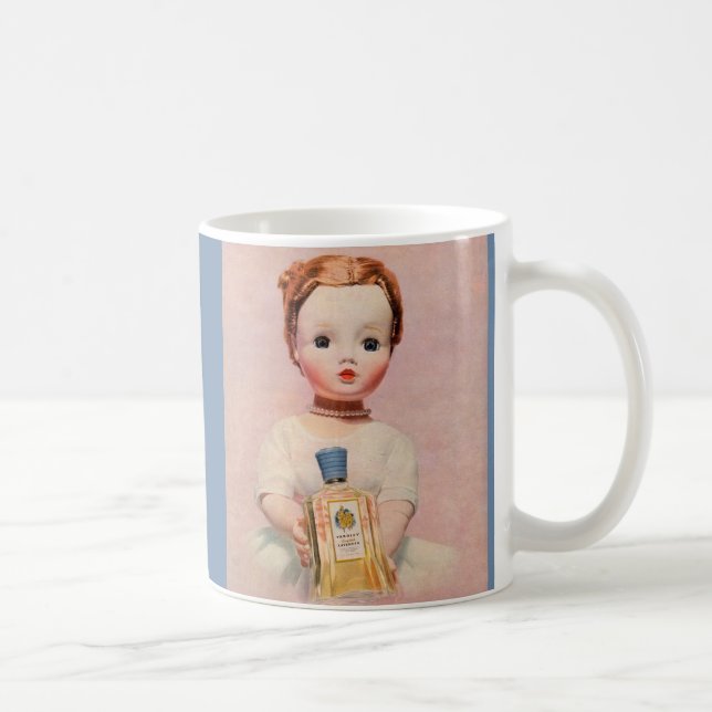 Taza De Café anuncio de Yardley de los años 50 con la muñeca de (Derecha)