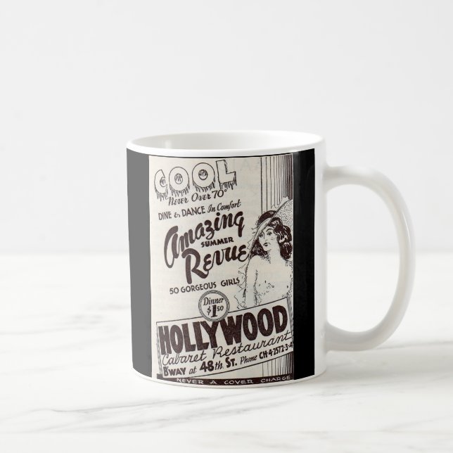 Taza De Café Anuncio del restaurante Hollywood Cabaret de los a (Derecha)