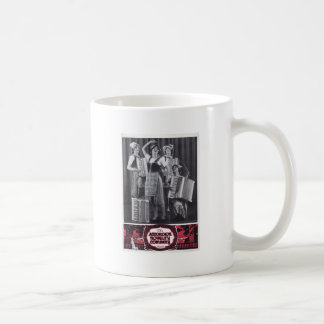 Taza De Café Anuncio del vintage de los chicas del acordeón