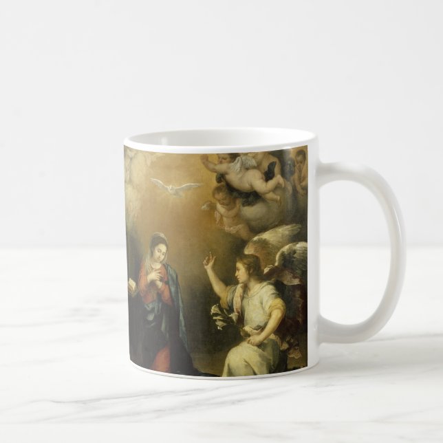 Taza De Café Anuncio Mary y Archangel Gabriel Bella Artes (Derecha)