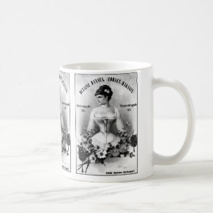 Taza De Café Anuncio sueco del corsé del vintage