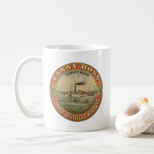 Taza De Café Anuncio Vintage Para Whiskey Destilado De Cobre De