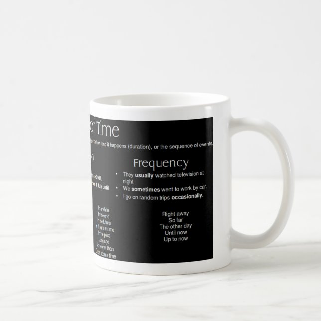 Taza De Café Anuncios de tiempo - Frases (Derecha)