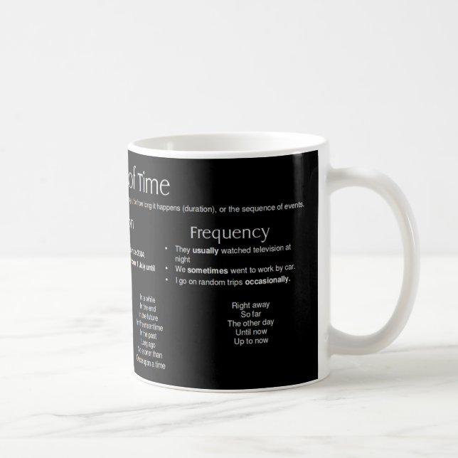 Taza De Café Anuncios de tiempo - Frases (Derecha)