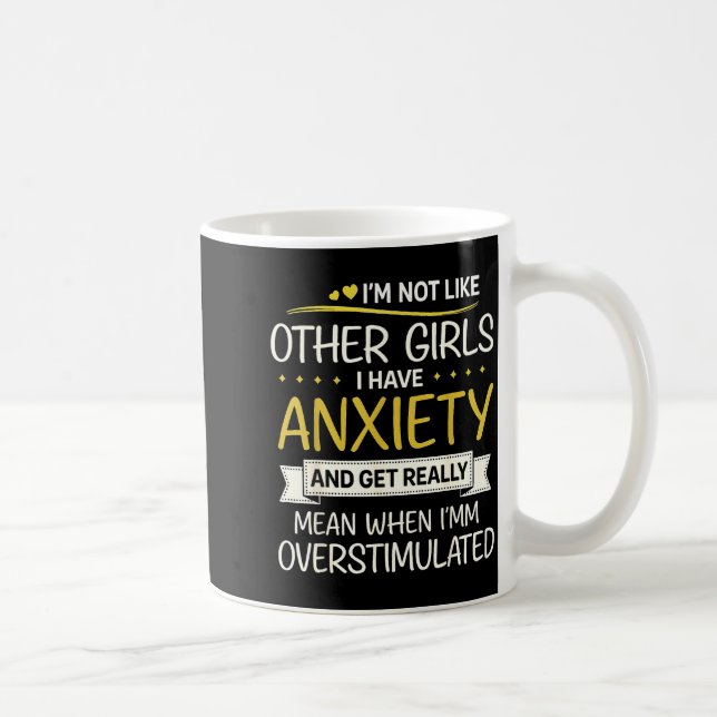 Taza De Café Anxiety Humor For Women With Overstimulation  (Derecha)