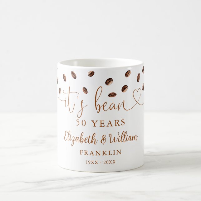 Taza De Café Any Wedding Anniversary Year Coffee Themed (Centro)