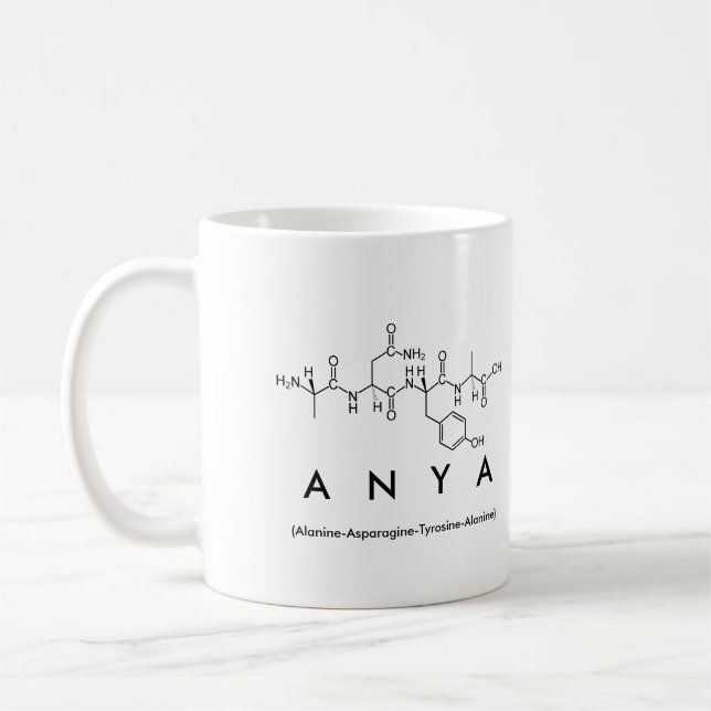 Taza De Café Anya peptide nombre mug (Izquierda)
