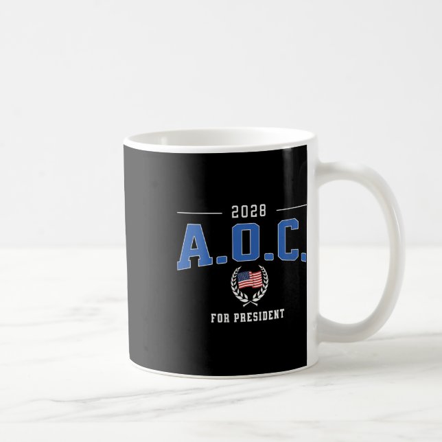 Taza De Café Aoc 2028 Para Presidente Alexandria Ocasio-co (Derecha)