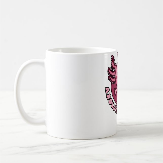 Taza De Café Aolotl cuestiona Salamander Cute Aolotl (Izquierda)