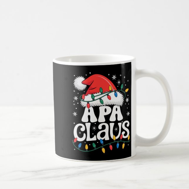 Taza De Café Apa Claus Funny Xmas Christmas Grandma Holiday Sty (Derecha)