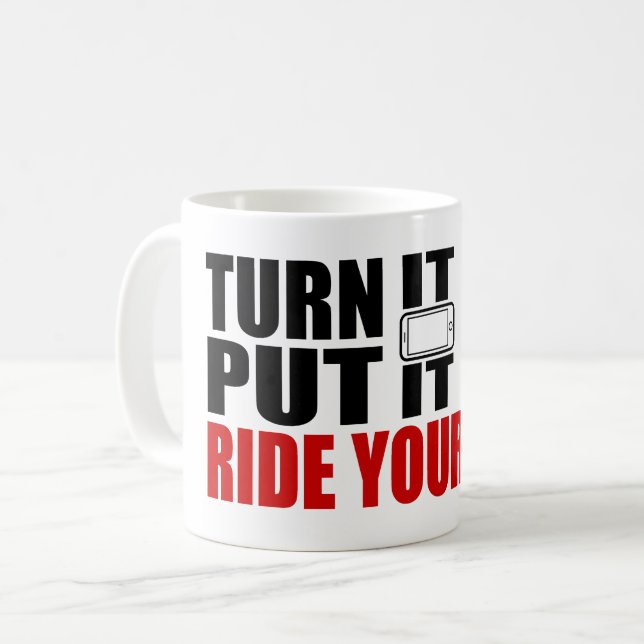 Taza De Café Apagarlo, Bajarlo, Montar Tu Bicicleta (Anverso izquierdo)