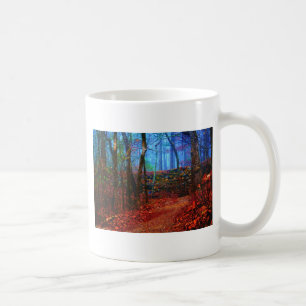 Taza De Café Aparato de regalo para pintura de aceite de bosque