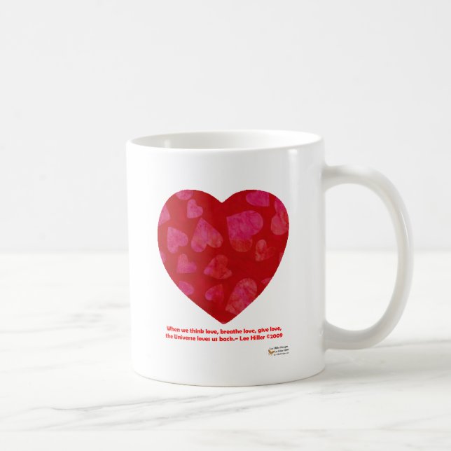 Taza De Café Aparato de regalos rojos de los corazones rosados  (Derecha)