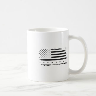 Taza De Café Aparato Lacrosse de la bandera estadounidense - La
