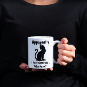Taza De Café Aparentemente Tengo Cattitude: Hecho Para Amantes 