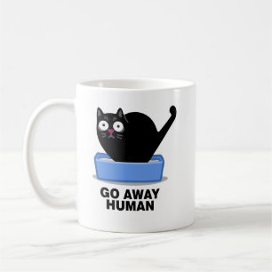 Taza De Café Apártate humano gracioso gato negro detesta a los 