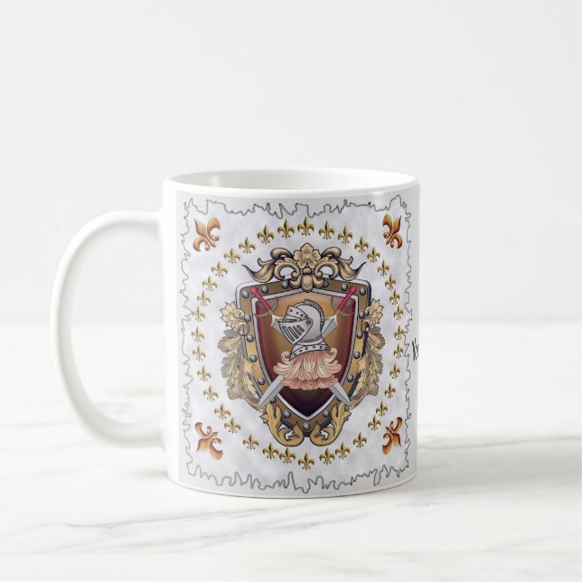 Taza De Café Apellido de Knight Shield (Izquierda)
