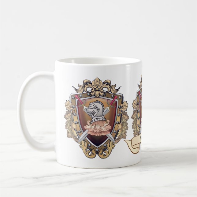 Taza De Café Apellido de Knight Shield (Izquierda)