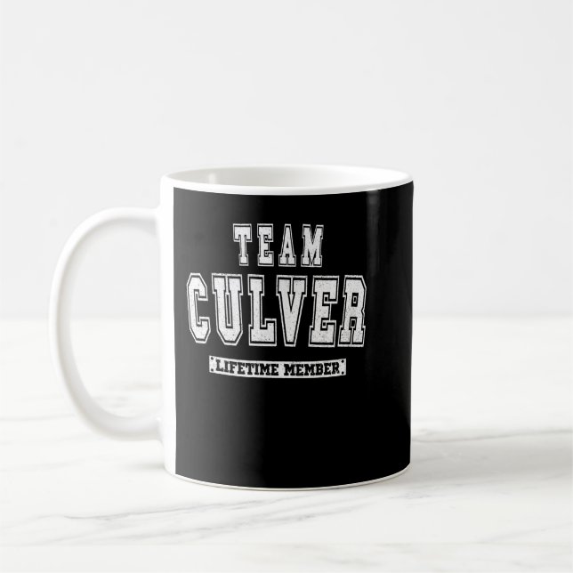 Taza De Café Apellido de miembro de Team CULVER (Izquierda)