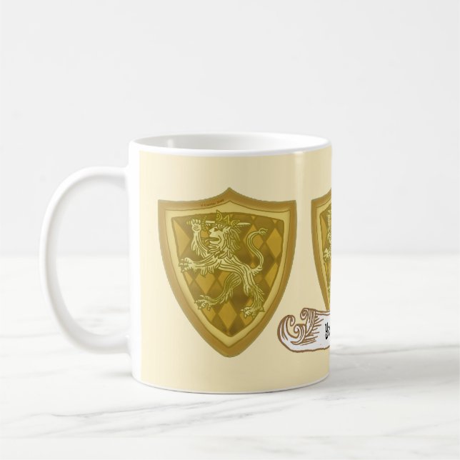 Taza De Café Apellido del escudo de leones (Izquierda)